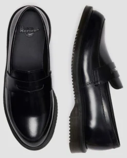 Dr. Martens Shoes|New And Featured*Temara Polished Smooth Leather Loafers in Black Black — Polished Smooth