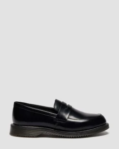 Dr. Martens Shoes|New And Featured*Temara Polished Smooth Leather Loafers in Black Black — Polished Smooth