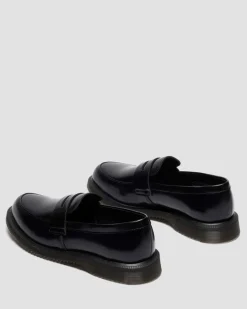 Dr. Martens Shoes|New And Featured*Temara Polished Smooth Leather Loafers in Black Black — Polished Smooth