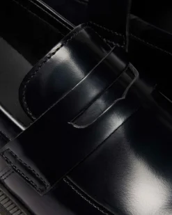 Dr. Martens Shoes|New And Featured*Temara Polished Smooth Leather Loafers in Black Black — Polished Smooth