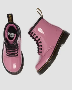 Dr. Martens New And Featured|Toddler & 2-4 Years*Toddler 1460 Patent Lamper Leather Boots in Dms Pink DMS PINK — Patent Lamper