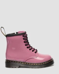Dr. Martens New And Featured|Toddler & 2-4 Years*Toddler 1460 Patent Lamper Leather Boots in Dms Pink DMS PINK — Patent Lamper