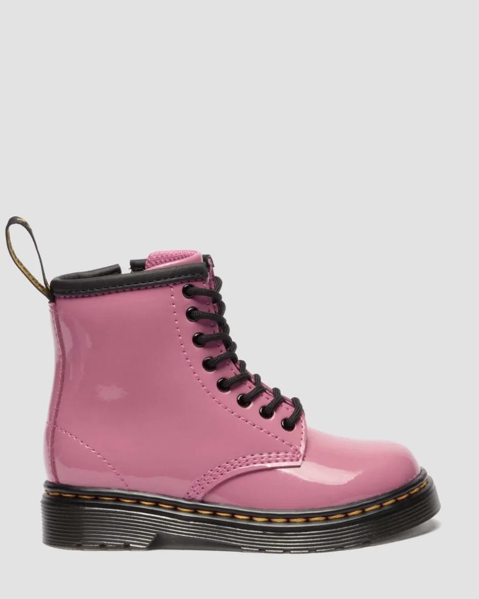Dr. Martens New And Featured|Toddler & 2-4 Years*Toddler 1460 Patent Lamper Leather Boots in Dms Pink DMS PINK — Patent Lamper