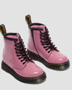 Dr. Martens New And Featured|Toddler & 2-4 Years*Toddler 1460 Patent Lamper Leather Boots in Dms Pink DMS PINK — Patent Lamper