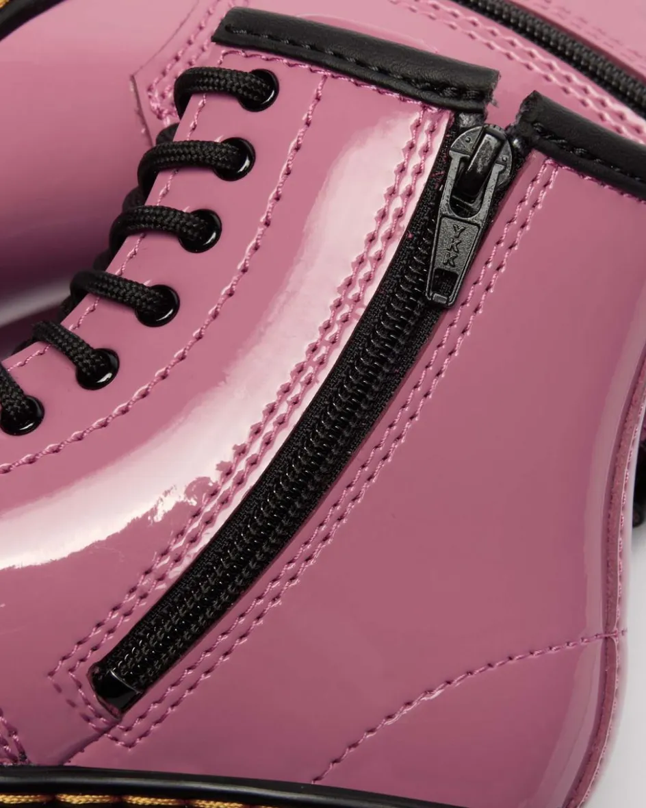 Dr. Martens New And Featured|Toddler & 2-4 Years*Toddler 1460 Patent Lamper Leather Boots in Dms Pink DMS PINK — Patent Lamper
