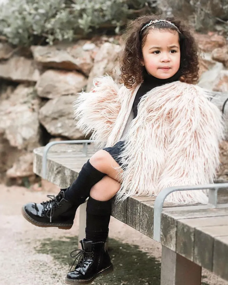 Dr. Martens Toddler & 2-4 Years*Toddler 1460 Patent Leather Lace Up Boots in Black Black — Patent Lamper