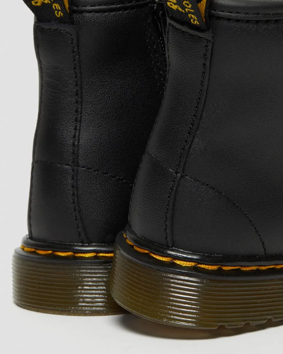 Dr. Martens Toddler & 2-4 Years*Toddler 1460 Softy T Leather Lace Up Boots in Black Black — Softy T