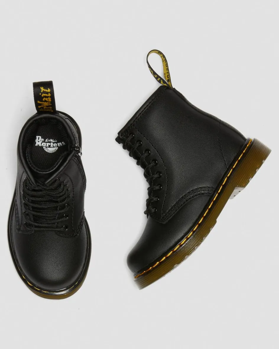 Dr. Martens Toddler & 2-4 Years*Toddler 1460 Softy T Leather Lace Up Boots in Black Black — Softy T