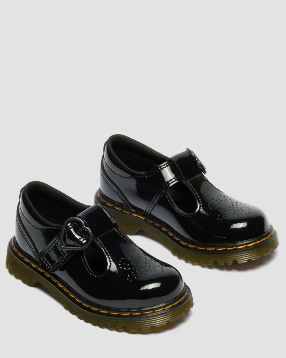 Dr. Martens New And Featured|Toddler & 2-4 Years*Toddler Polly II Heart Patent Leather Shoes Patent Lamper