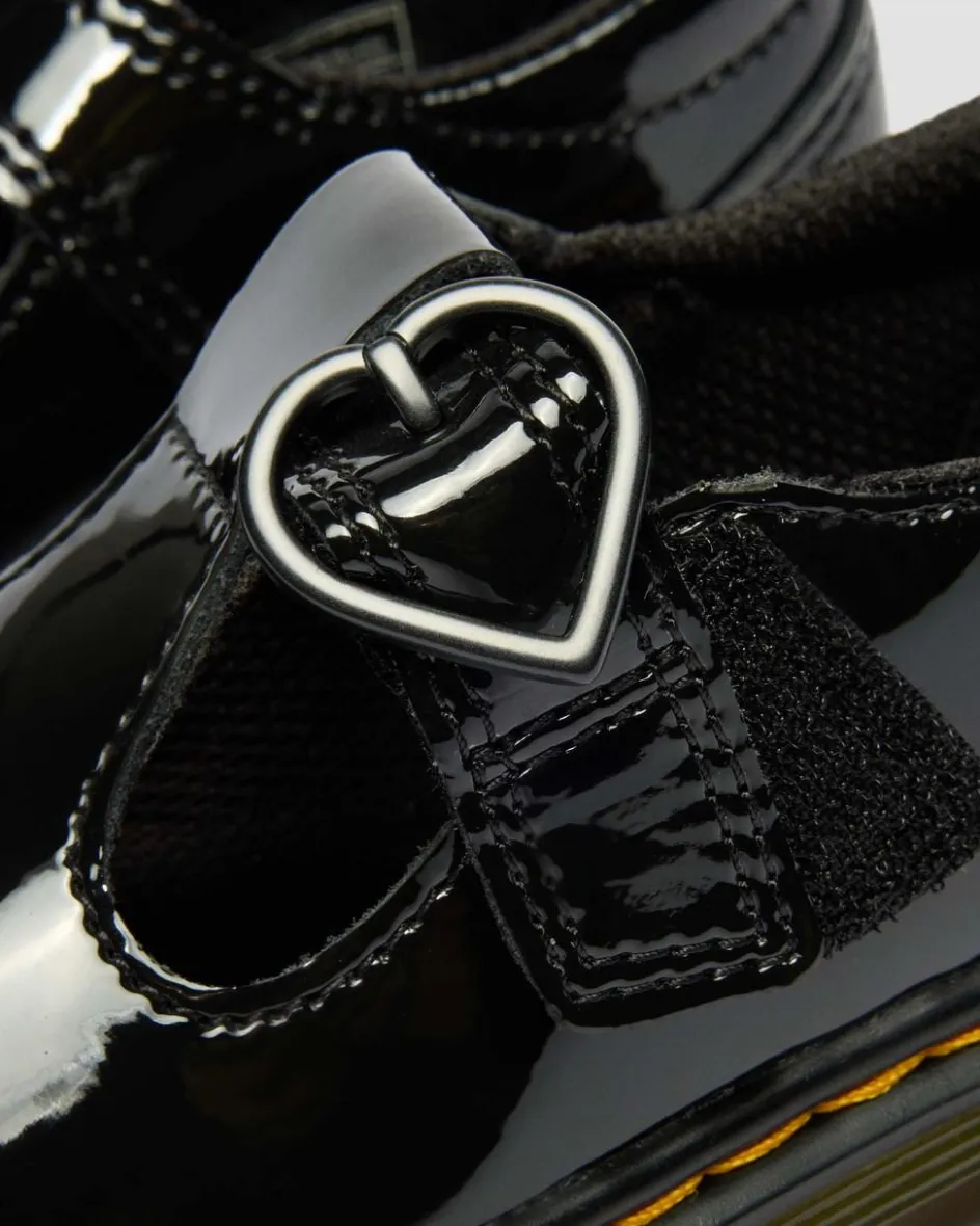 Dr. Martens New And Featured|Toddler & 2-4 Years*Toddler Polly II Heart Patent Leather Shoes Patent Lamper