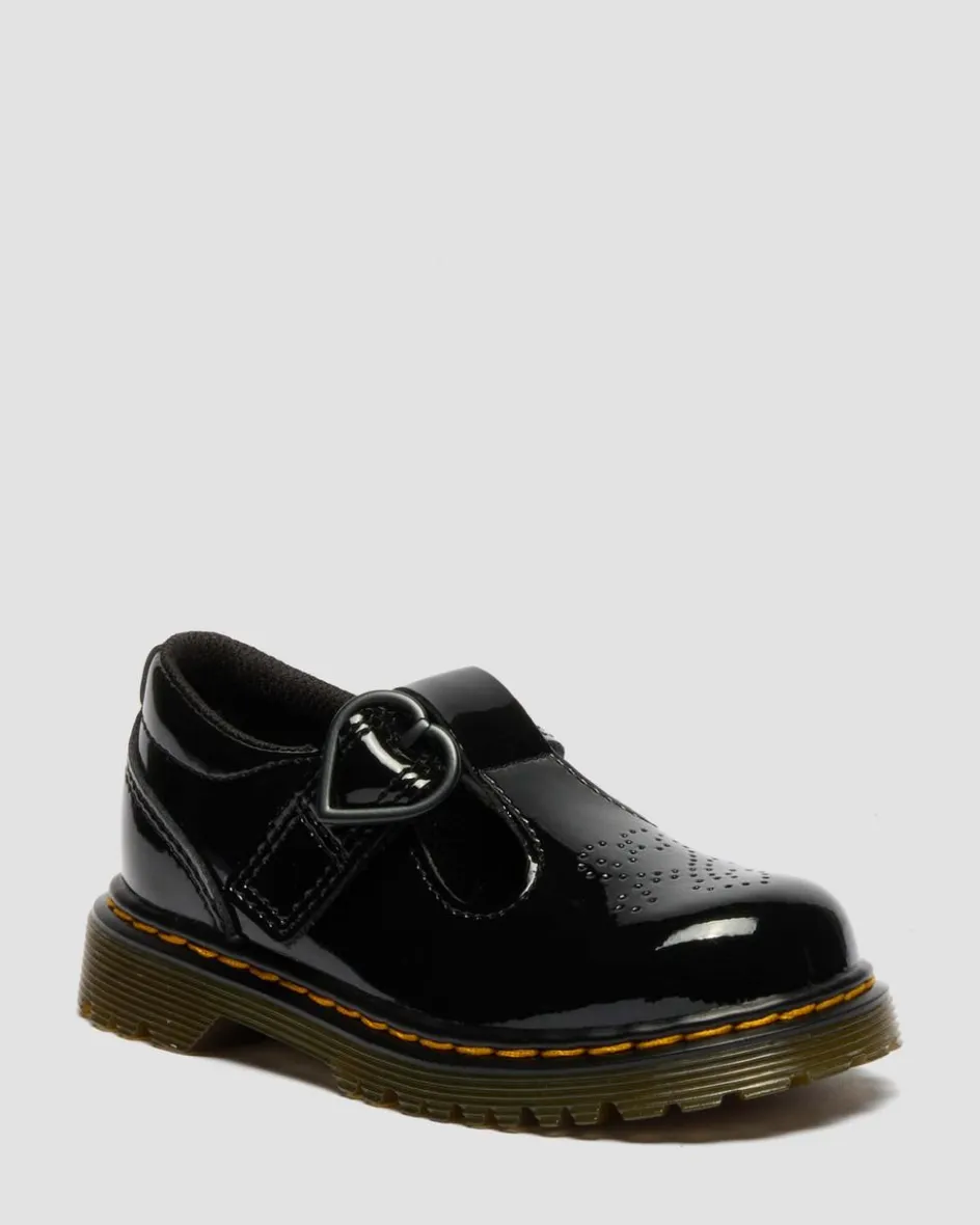 Dr. Martens New And Featured|Toddler & 2-4 Years*Toddler Polly II Heart Patent Leather Shoes Patent Lamper