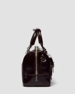 Dr. Martens New And Featured|Accessories*Top Handle Rub Off Leather Bag in Red Red — Oxford Rub Off