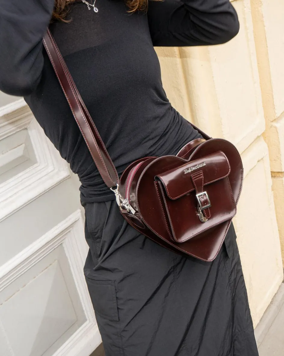Dr. Martens Accessories|Accessories*Vegan Heart Shaped Backpack in Cherry Red Arcadia Cherry Red Arcadia — Oxford Rub Off