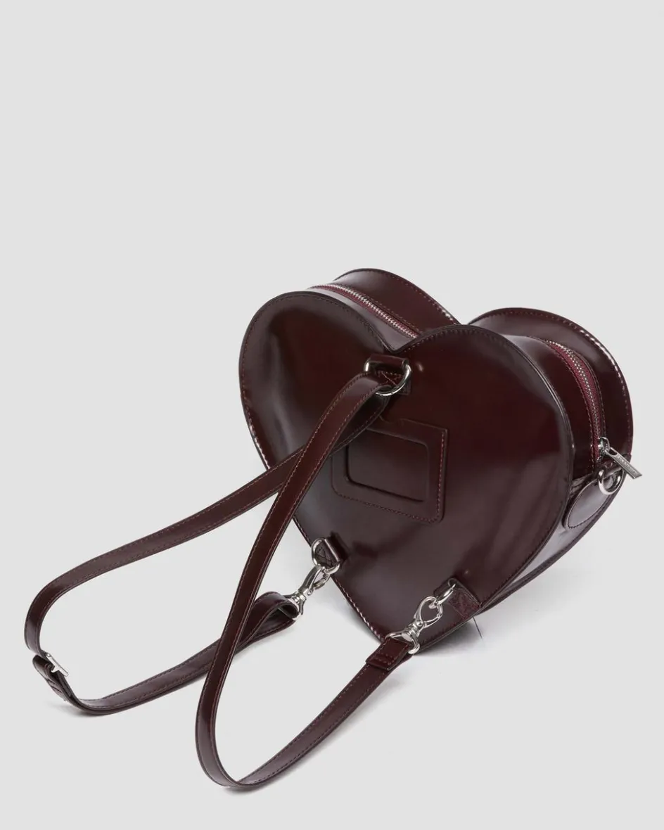 Dr. Martens Accessories|Accessories*Vegan Heart Shaped Backpack in Cherry Red Arcadia Cherry Red Arcadia — Oxford Rub Off