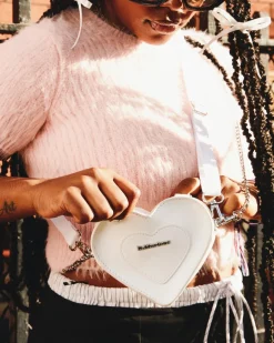 Dr. Martens Last Chance Styles|Last Chance Styles*Vegan Mini Heart Shaped Bag in White White — Kemble Pu