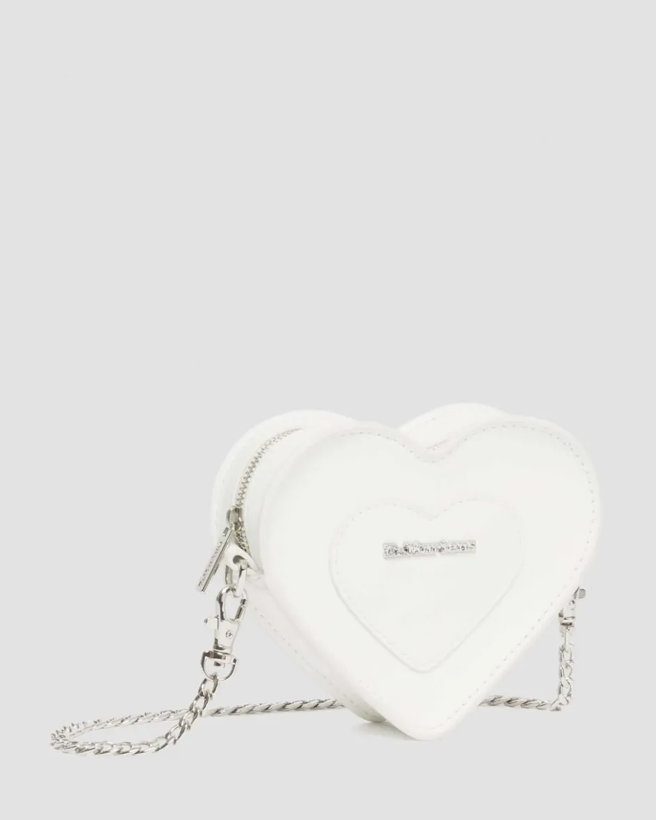 Dr. Martens Last Chance Styles|Last Chance Styles*Vegan Mini Heart Shaped Bag in White White — Kemble Pu