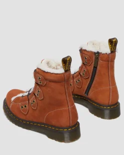 Dr. Martens Last Chance Styles|Last Chance Styles*Women's 1460 Lace to Toe Fur Lined Buttersoft Lace Up Boots in Tan Tan — Buttersoft Wp