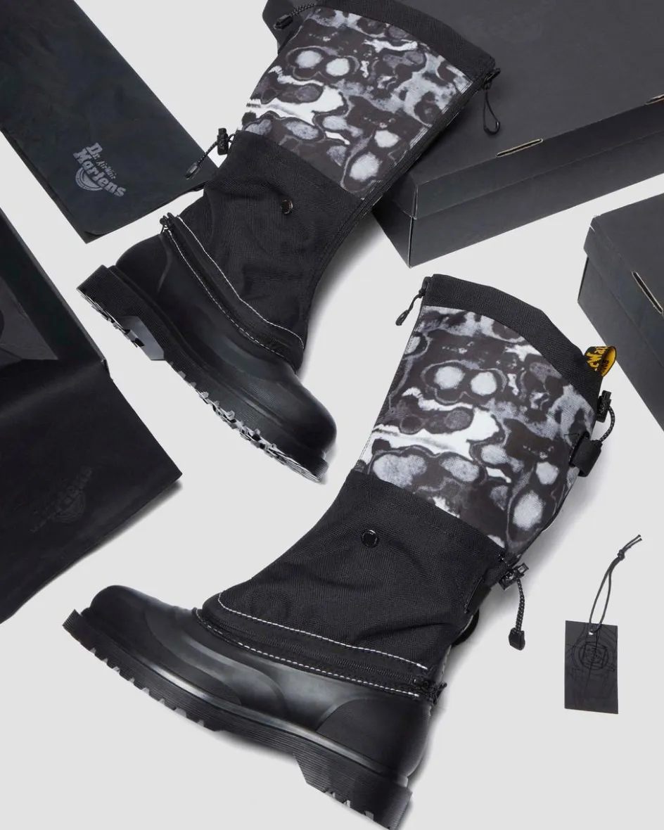 Dr. Martens Winter Boots|Last Chance Styles*14xx Removable Gaiters Sub Boots in Black Black+White