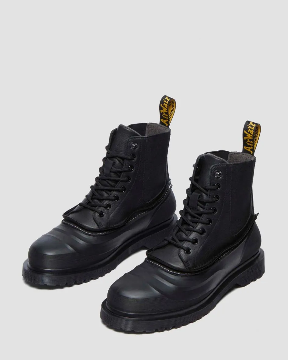 Dr. Martens Winter Boots|Last Chance Styles*14xx Removable Gaiters Sub Boots in Black Black+White