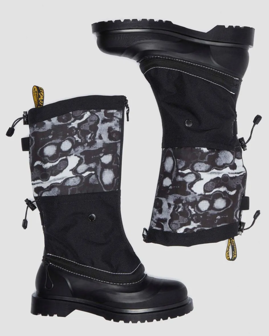 Dr. Martens Winter Boots|Last Chance Styles*14xx Removable Gaiters Sub Boots in Black Black+White