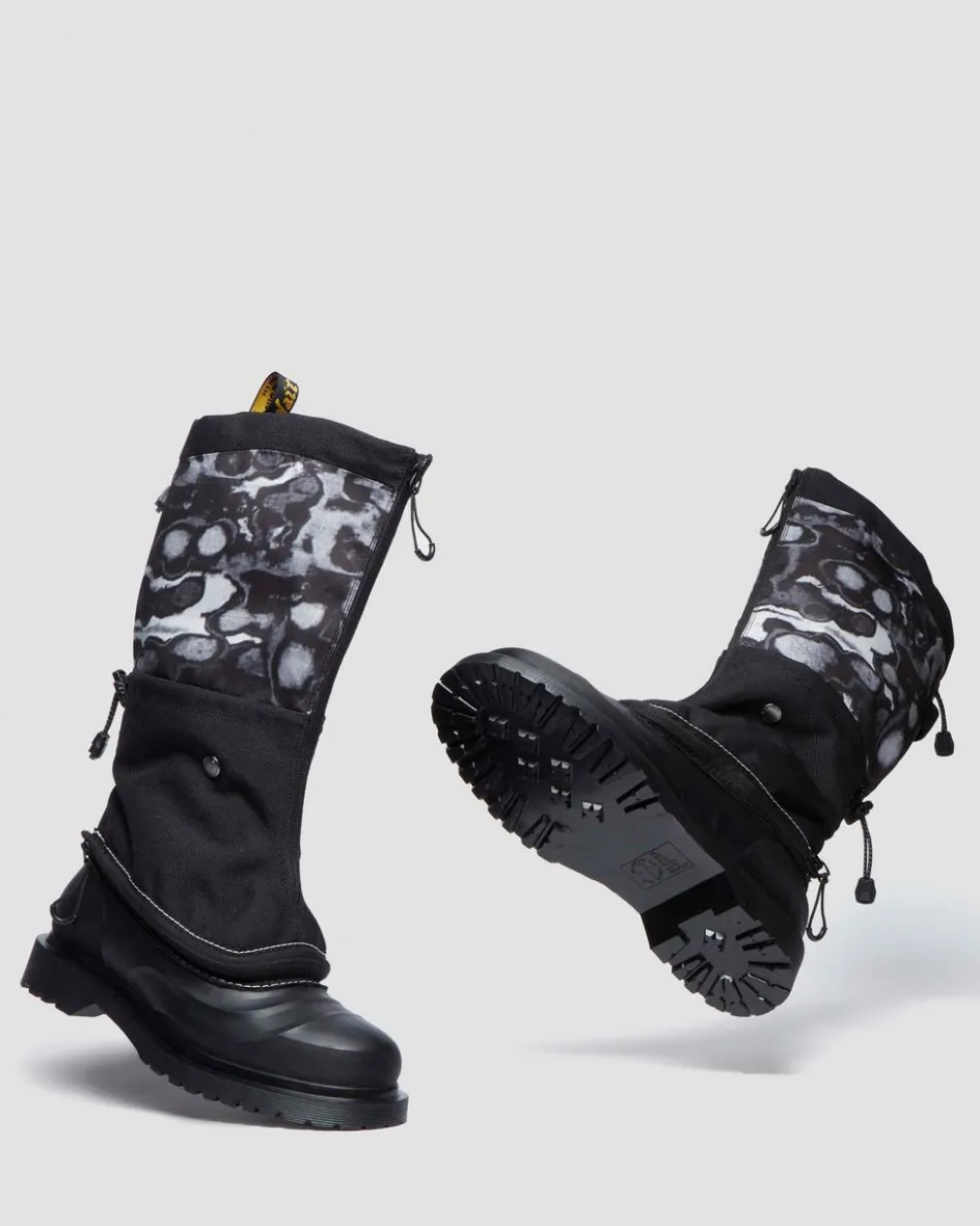 Dr. Martens Winter Boots|Last Chance Styles*14xx Removable Gaiters Sub Boots in Black Black+White