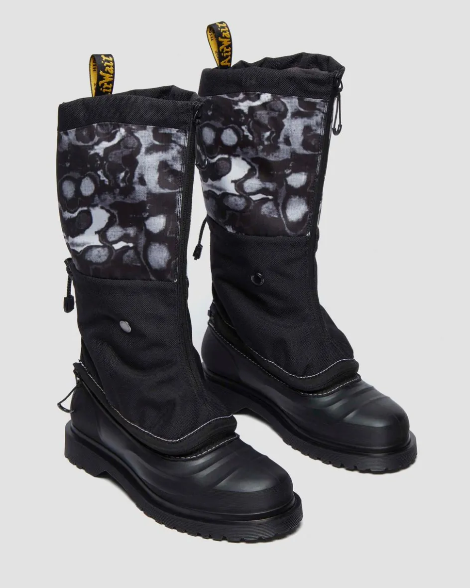 Dr. Martens Winter Boots|Last Chance Styles*14xx Removable Gaiters Sub Boots in Black Black+White