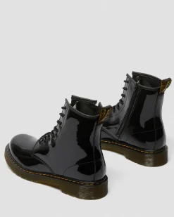 Dr. Martens Youth & 8-14 Years*Youth 1460 Patent Leather Lace Up Boots in Black Black — Patent Lamper