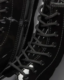 Dr. Martens Youth & 8-14 Years*Youth 1460 Patent Leather Lace Up Boots in Black Black — Patent Lamper