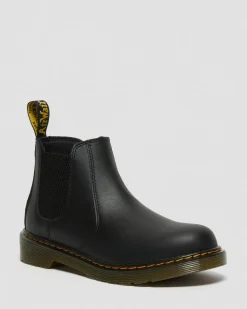 Dr. Martens Youth & 8-14 Years*Youth 2976 Softy T Leather Chelsea Boots in Black Black — Softy T