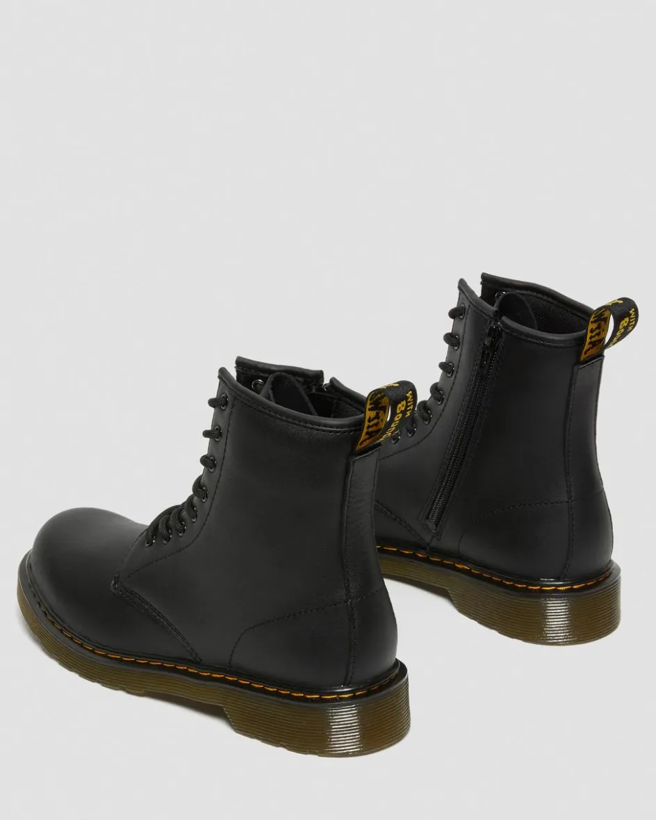 Dr. Martens Youth & 8-14 Years*Youth 1460 Softy T Leather Lace Up Boots in Black Black — Softy T