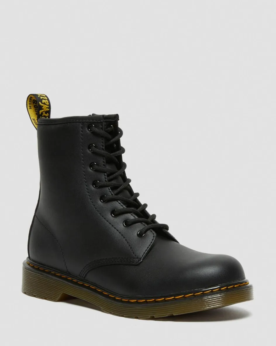 Dr. Martens Youth & 8-14 Years*Youth 1460 Softy T Leather Lace Up Boots in Black Black — Softy T