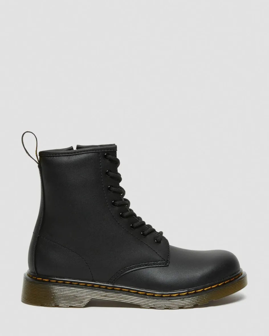 Dr. Martens Youth & 8-14 Years*Youth 1460 Softy T Leather Lace Up Boots in Black Black — Softy T