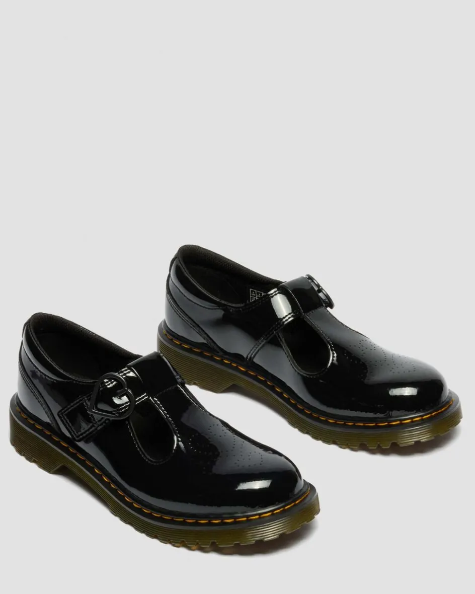 Dr. Martens Youth & 8-14 Years|New And Featured*Youth Polly II Heart Patent Leather Shoes Patent Lamper