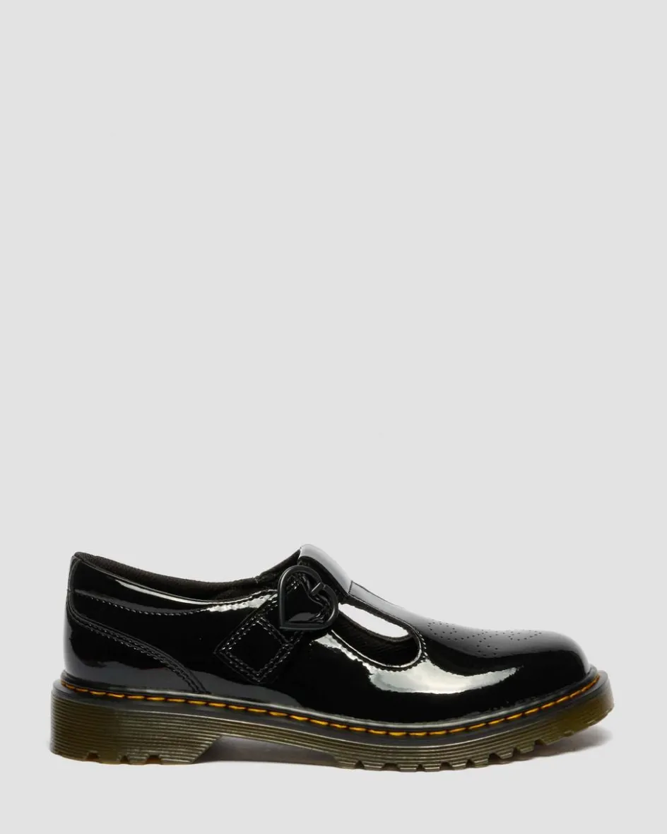 Dr. Martens Youth & 8-14 Years|New And Featured*Youth Polly II Heart Patent Leather Shoes Patent Lamper