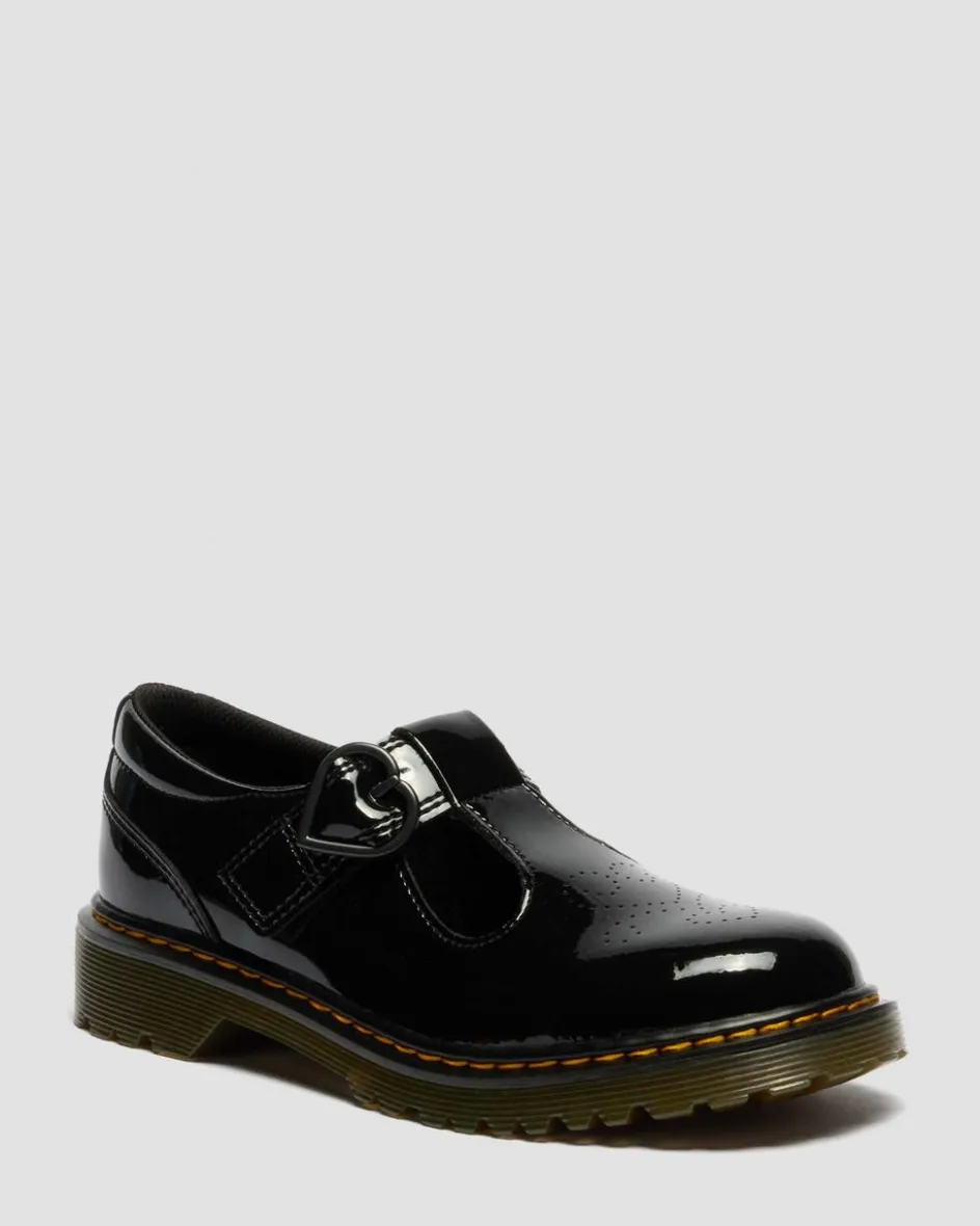 Dr. Martens Youth & 8-14 Years|New And Featured*Youth Polly II Heart Patent Leather Shoes Patent Lamper