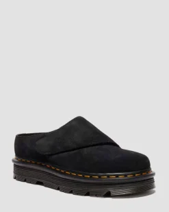 Dr. Martens Mules|Shoes*Zebzag Anywair Suede Mules in Black Black — Bronx Suede