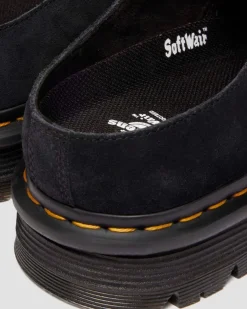 Dr. Martens Mules|Shoes*Zebzag Anywair Suede Mules in Black Black — Bronx Suede