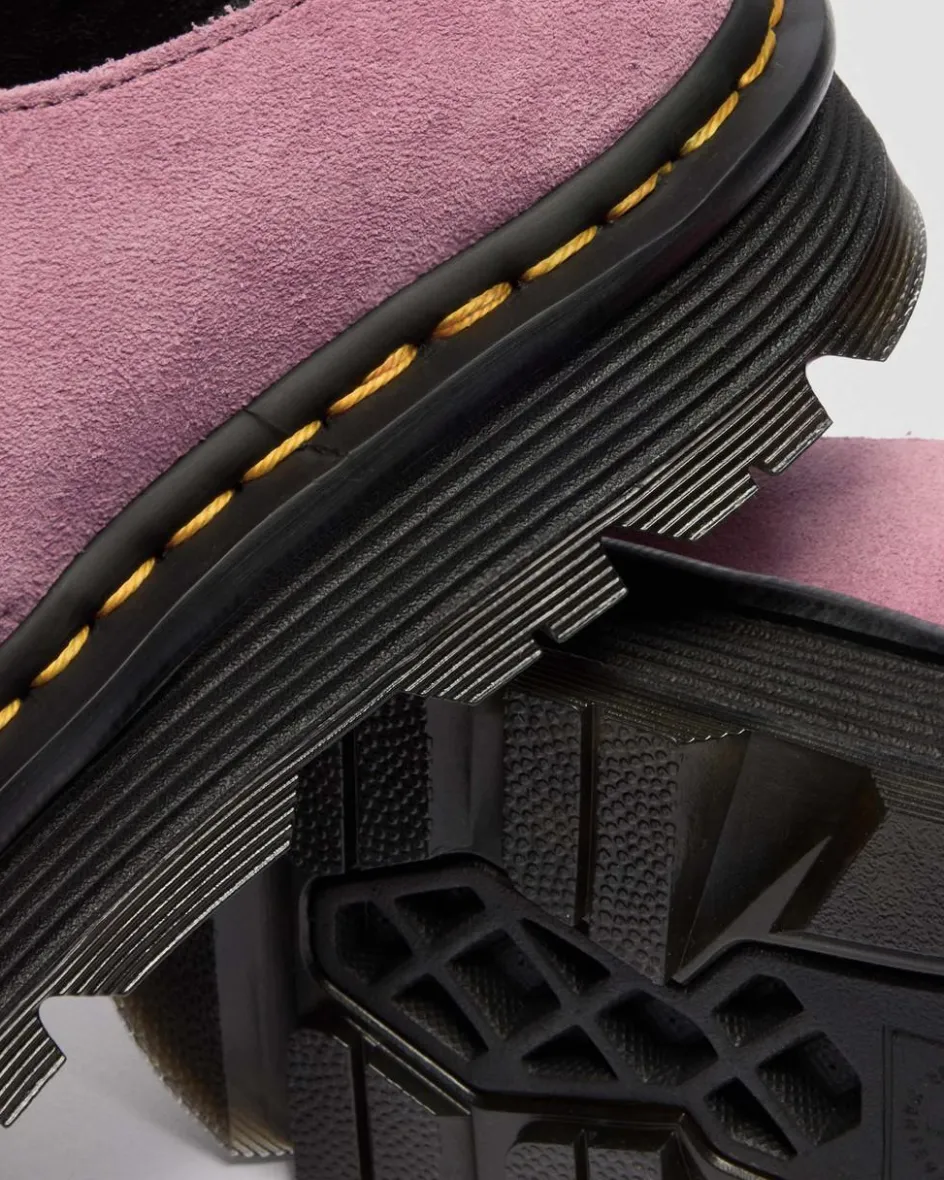 Dr. Martens Mules|Shoes*Zebzag Anywair Suede Platform Mules in Dusty Rose Dusty Rose — E.H.Suede