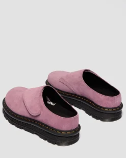 Dr. Martens Mules|Shoes*Zebzag Anywair Suede Platform Mules in Dusty Rose Dusty Rose — E.H.Suede