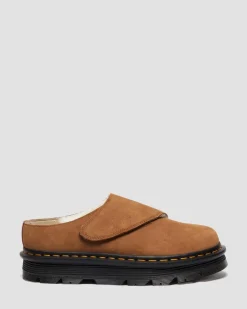 Dr. Martens Winter Boots|Last Chance Styles*Zebzag AnyWair Warm Lined Suede Mules in Desert Brown Desert Brown — Bronx Suede