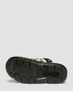 Dr. Martens Mules|Shoes*Zebzag Dalmatian Hair On Leather Platform Mules in Cream & Black Cream & Black — Dalmatian Print Hair On