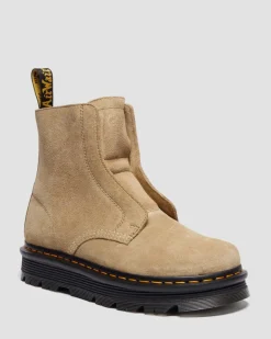Dr. Martens Last Chance Styles*ZEBZAG LACELESS in Savannah Tan Savannah Tan — E.H.Suede