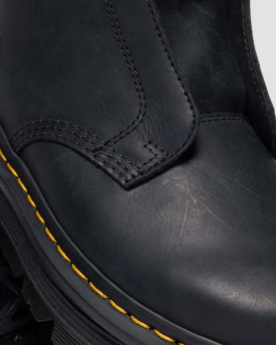 Dr. Martens Boots|Zebzag: The Art Of Comfort*Zebzag Laceless Slip On Leather Boots in Black Black — Wyoming