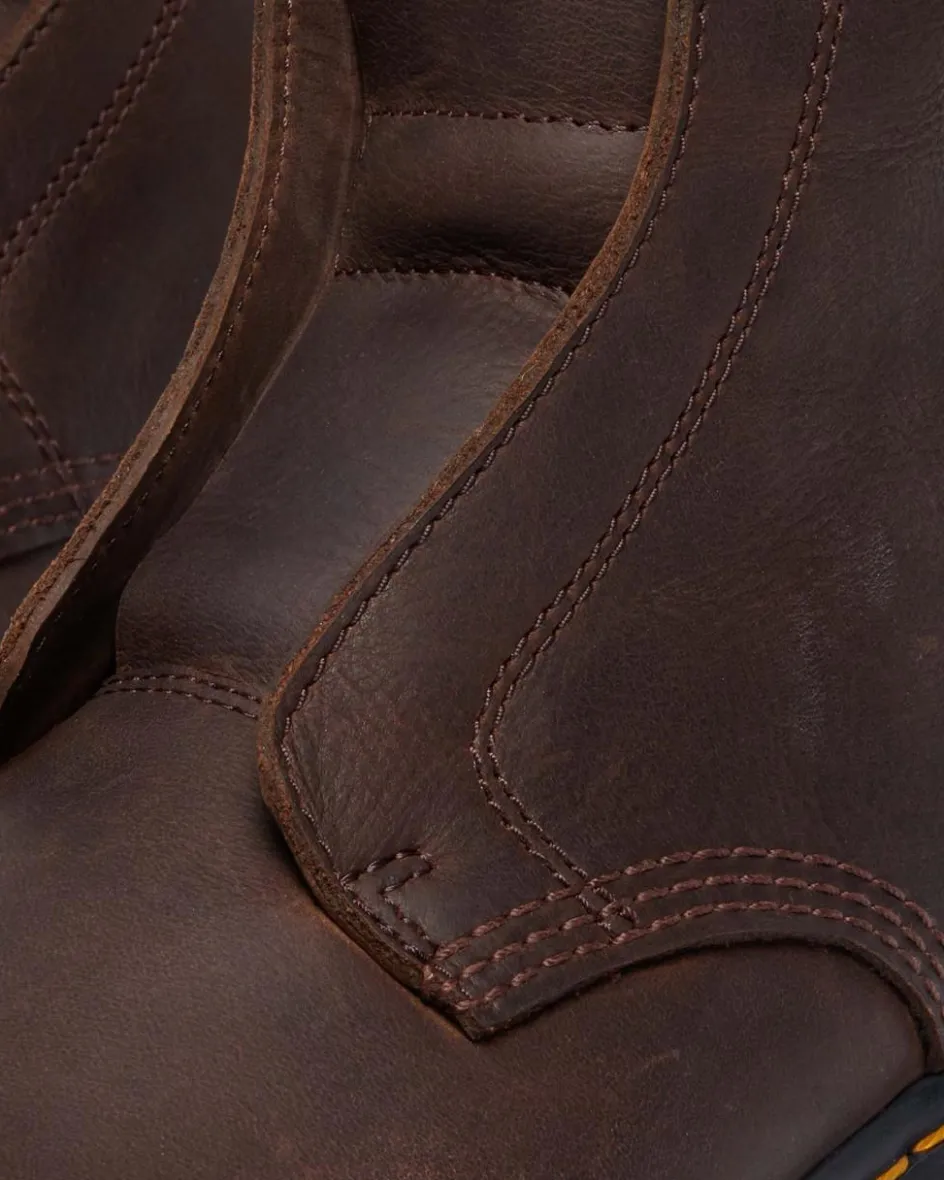 Dr. Martens Boots|Zebzag: The Art Of Comfort*Zebzag Laceless Slip On Leather Boots in Dark Brown Dark Brown — Wyoming