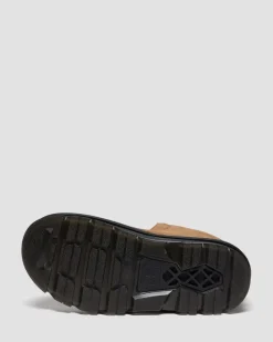 Dr. Martens Winter Boots|Last Chance Styles*ZEBZAG LACELESS WARM LINED SLIP ON NUBUCK BOOTS in Desert Brown DESERT BROWN — Milled Nubuck Wp