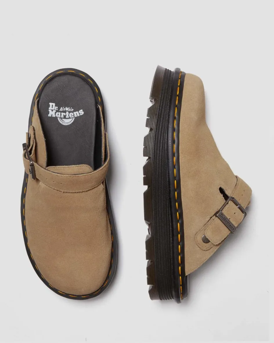 Dr. Martens Mules|Shoes*Zebzag Suede Casual Slingback Platform Mules in Savannah Tan Savannah Tan — E.H.Suede