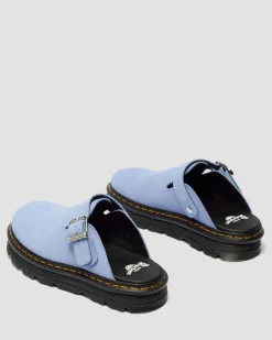 Dr. Martens Mules|Sandals*Zebzag Suede Casual Slingback Platform Mules in Cornflower Blue CORNFLOWER BLUE — E.H.Suede