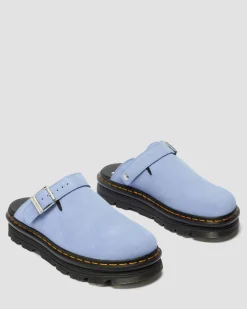 Dr. Martens Mules|Sandals*Zebzag Suede Casual Slingback Platform Mules in Cornflower Blue CORNFLOWER BLUE — E.H.Suede