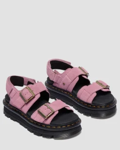 Dr. Martens New And Featured|Sandals*Zebzag Suede Platform Sandals in Dusty Rose Dusty Rose — E.H.Suede