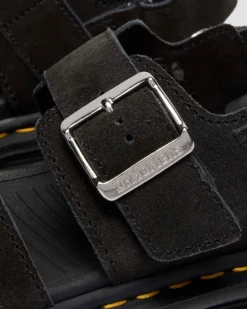 Dr. Martens Sandals|Zebzag: The Art Of Comfort*Zebzag Suede Platform Sandals in Black Black — E.H.Suede
